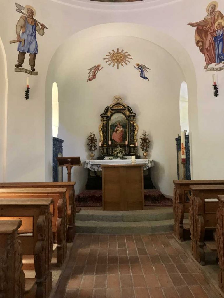 Seekapelle Obernberg - der Blick in die Kapelle