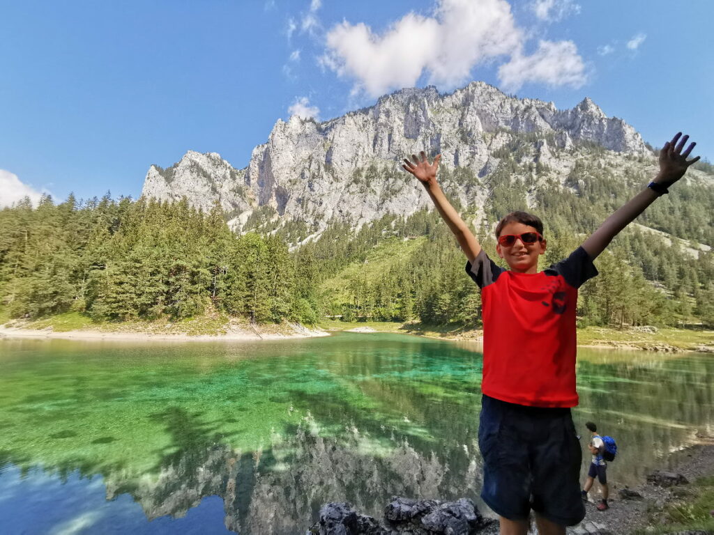 Grüner See in Tragöß, bekannter Bergsee in Österreich